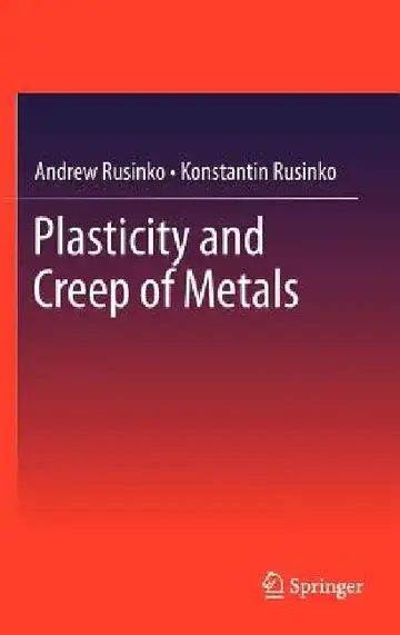 Cover of Plasticity and Creep of Metals