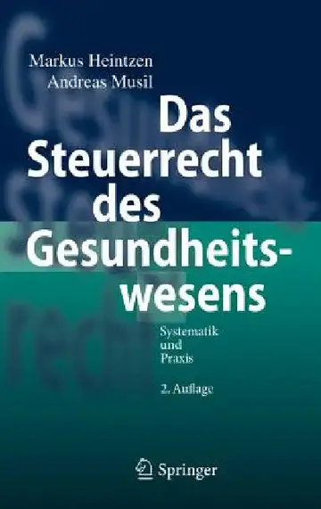 Cover of Das Steuerrecht Des Gesundheitswesens