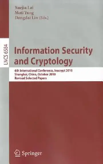 Cover of Information Security and Cryptology