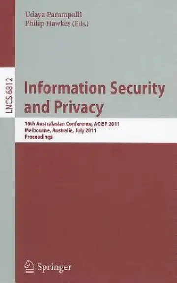 Cover of Information Security and Privacy