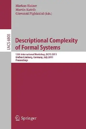 Cover of Descriptional Complexity of Formal Systems
