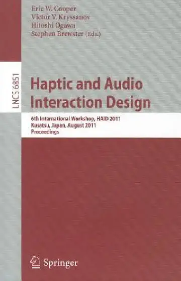 Cover of Haptic and Audio Interaction Design