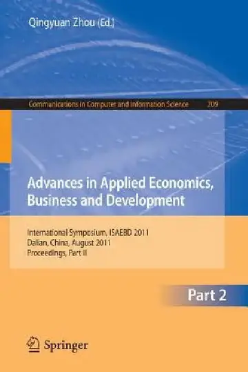 Cover of Advances in Applied Economics, Business and Development