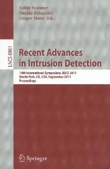 Cover of Recent Advances in Intrusion Detection