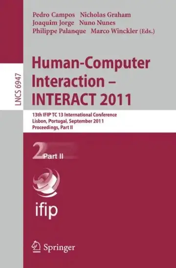Cover of Human-Computer Interaction - INTERACT 2011, Part 2