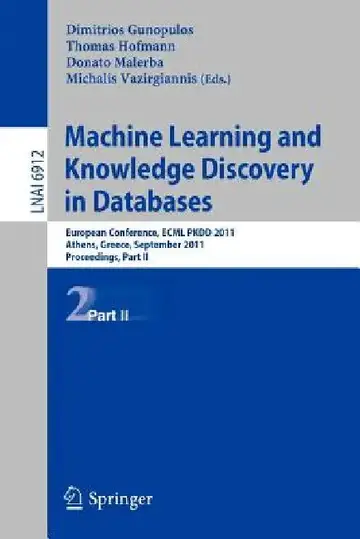 Cover of Machine Learning and Knowledge Discovery in Databases, Part II