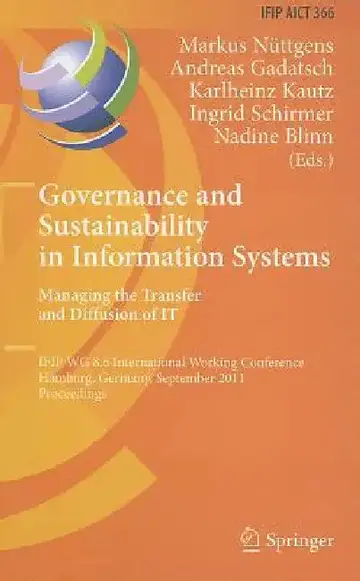 Cover of Governance and Sustainability in Information Systems