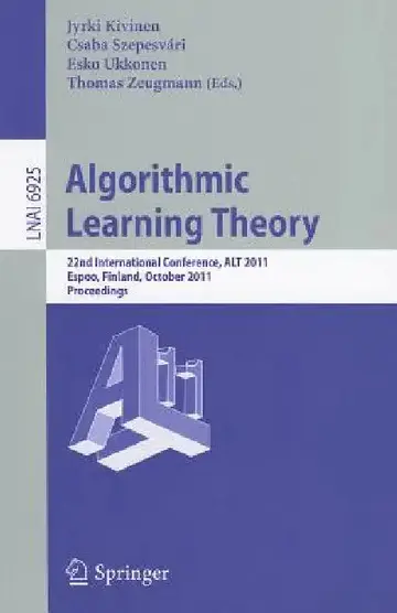 Cover of Algorithmic Learning Theory