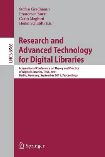 Cover of Research and Advanced Technology for Digital Libraries