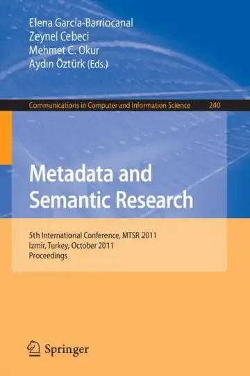 Cover of Metadata and Semantic Research