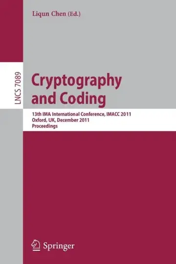 Cover of Cryptography and Coding