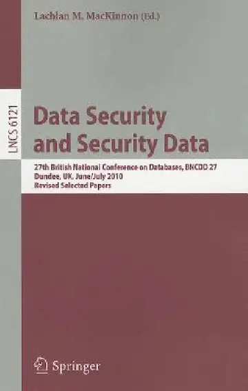 Cover of Data Security and Security Data