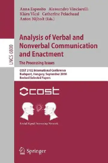 Cover of Analysis of Verbal and Nonverbal Communication and Enactment.the Processing Issues