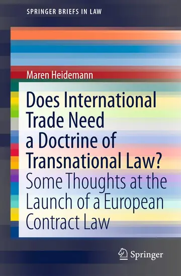Cover of Does International Trade Need a Doctrine of Transnational Law?