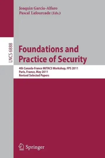 Cover of Foundations and Practice of Security