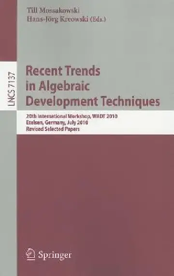 Cover of Recent Trends in Algebraic Development Techniques