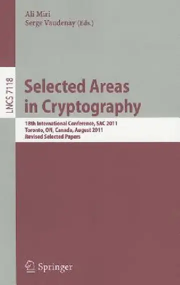 Cover of Selected Areas in Cryptography