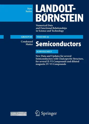 Cover of New Data and Updates for Several Semiconductors with Chalcopyrite Structure, for Several Ii-vi Compounds and Diluted Magnetic Iv-vi Compounds