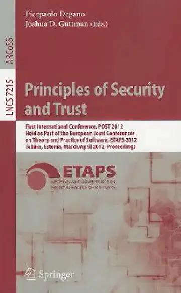 Cover of Principles of Security and Trust