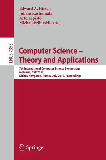 Cover of Computer Science -- Theory and Applications