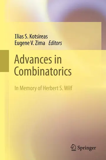 Cover of Advances in Combinatorics