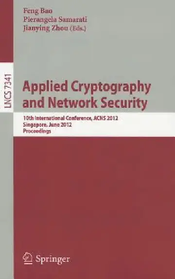 Cover of Applied Cryptography and Network Security