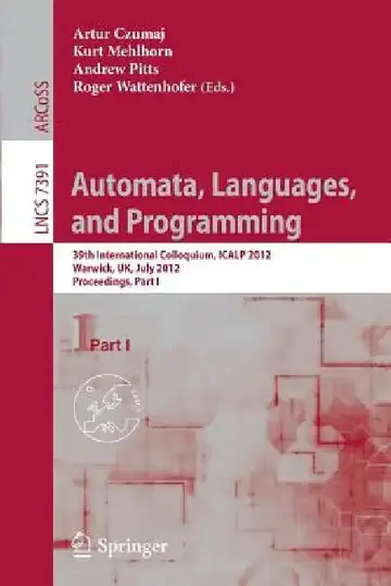 Cover of Automata, Languages, and Programming