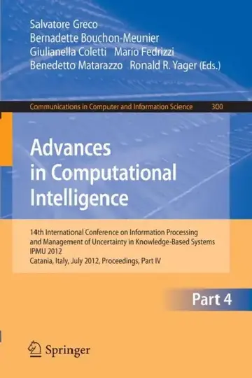 Cover of Advances in Computational Intelligence, Part IV