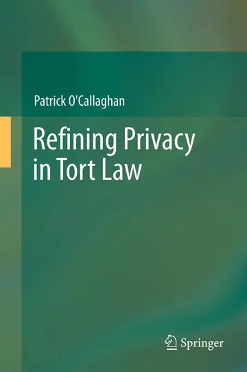Cover of Refining Privacy in Tort Law