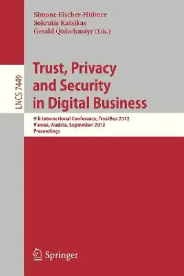 Cover of Trust, Privacy and Security in Digital Business
