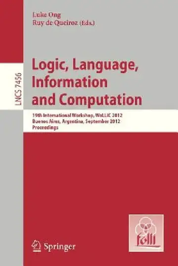 Cover of Logic, Language, Information, and Computation