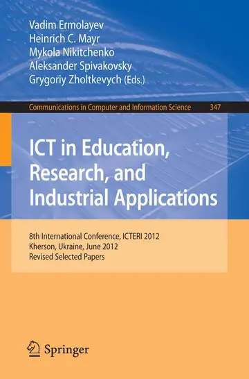 Cover of ICT in Education, Research, and Industrial Applications
