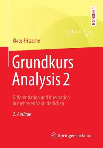 Cover of Grundkurs Analysis 2