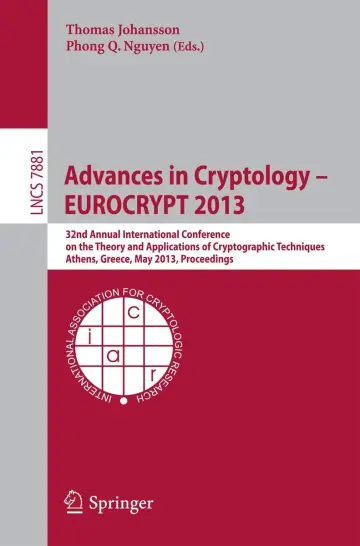 Cover of Advances in Cryptology – EUROCRYPT 2013