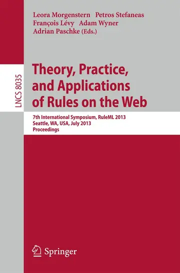 Cover of Theory, Practice, and Applications of Rules on the Web