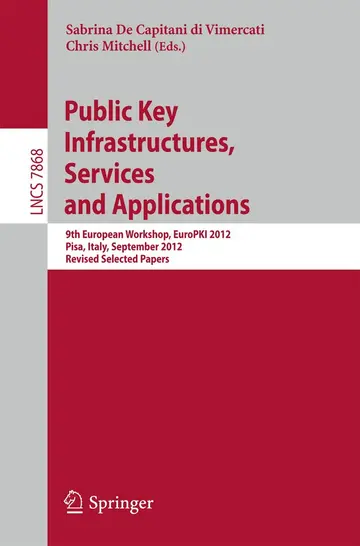 Cover of Public Key Infrastructures, Services and Applications