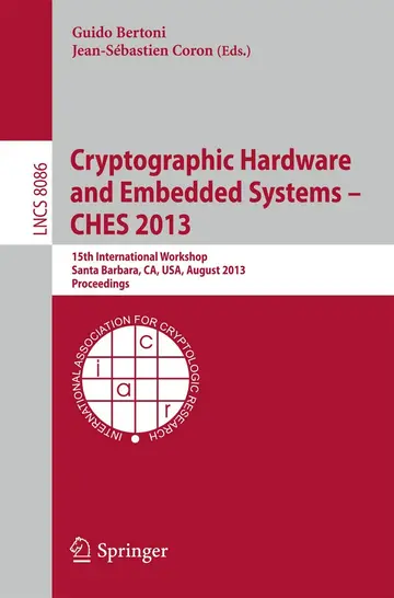 Cover of Cryptographic Hardware and Embedded Systems Ches 2013