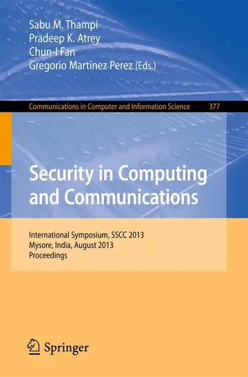 Cover of Security in Computing and Communications