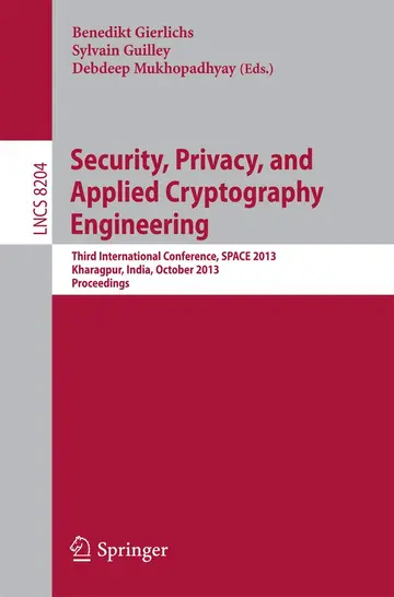 Cover of Security, Privacy, and Applied Cryptography Engineering