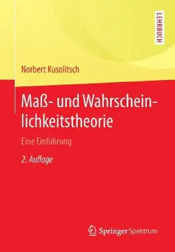 Cover of Maß- Und Wahrscheinlichkeitstheorie