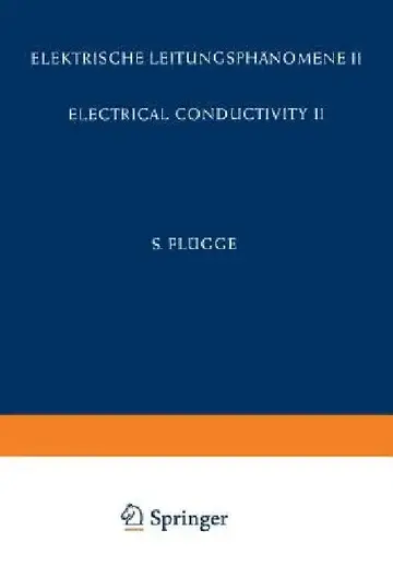 Cover of Electrical Conductivity II / Elektrische Leitungsphänomene II