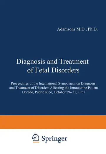 Cover of Diagnosis and Treatment of Fetal Disorders