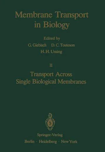 Cover of Transport Across Single Biological Membranes