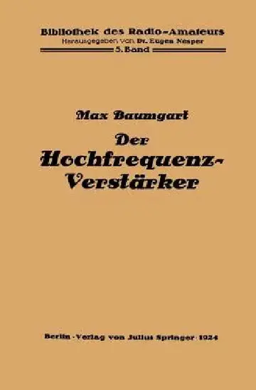 Cover of Der Hochfrequenz -Verstärker