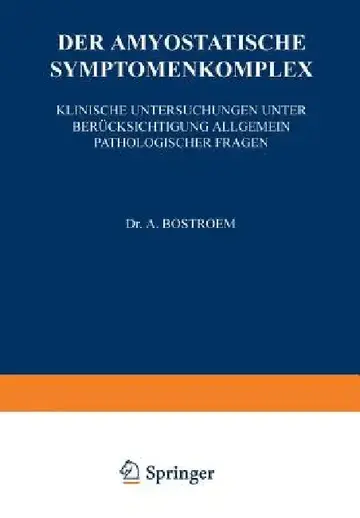 Cover of Der Amyostatische Symptomenkomplex