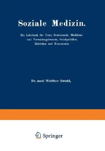 Cover of Soziale Medizin