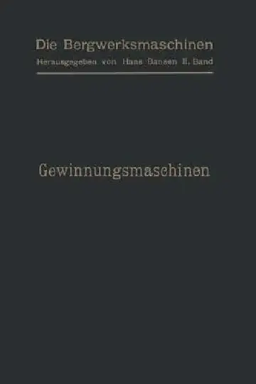 Cover of Gewinnungsmaschinen