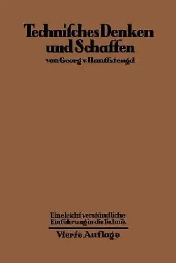 Cover of Technisches Denken Und Schaffen