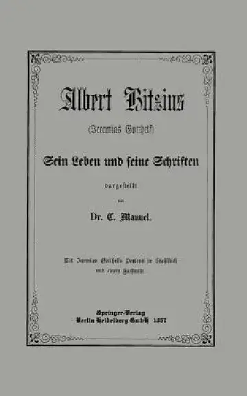 Cover of Albert Bitzius