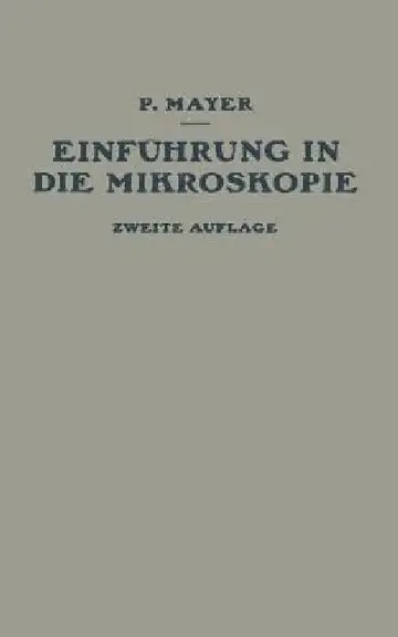 Cover of Einführung in Die Mikroskopie